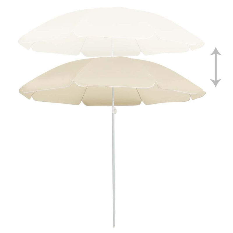 Load image into Gallery viewer, Vidaxl parasol met stalen paal 180 cm zandkleurig
