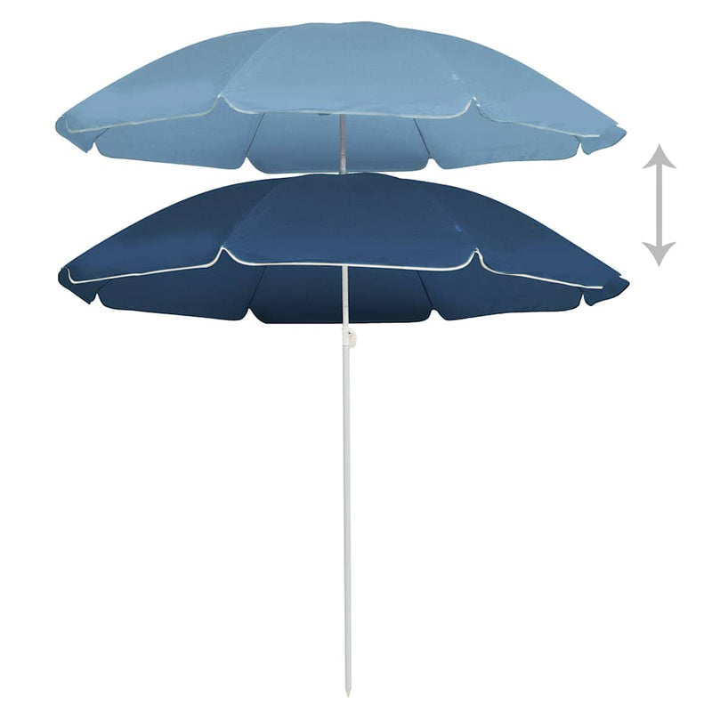Afbeelding laden in galerijviewer, Vidaxl parasol met stalen paal 180 cm blauw
