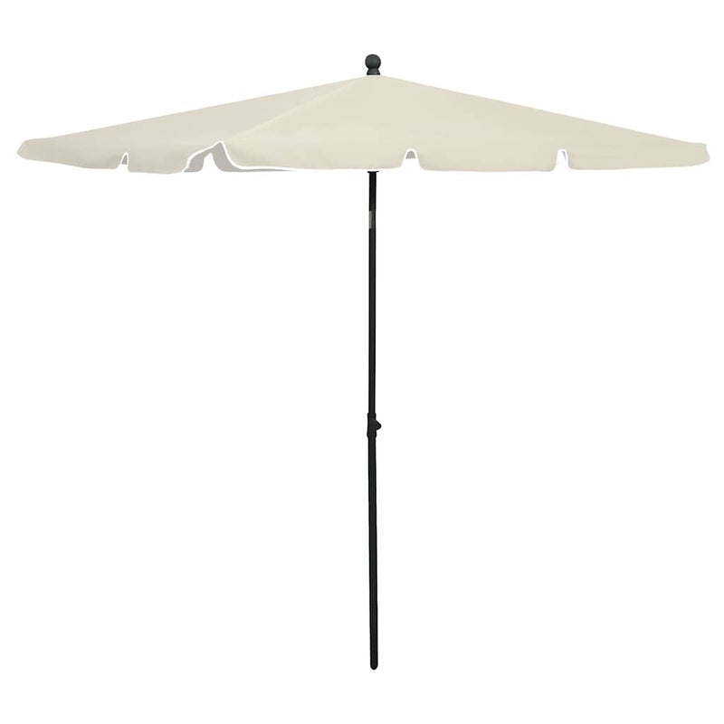 Load image into Gallery viewer, Vidaxl parasol met paal 210x140 cm zandkleurig
