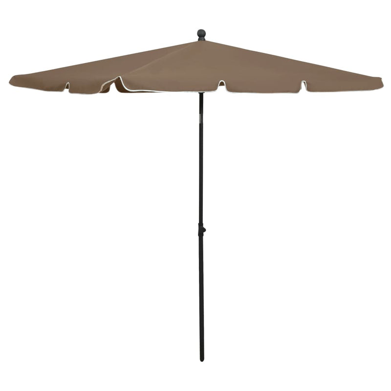 Load image into Gallery viewer, Vidaxl parasol met paal 210x140 cm taupe
