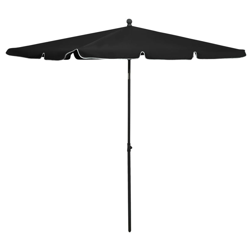 Load image into Gallery viewer, Vidaxl parasol met paal 210x140 cm zwart
