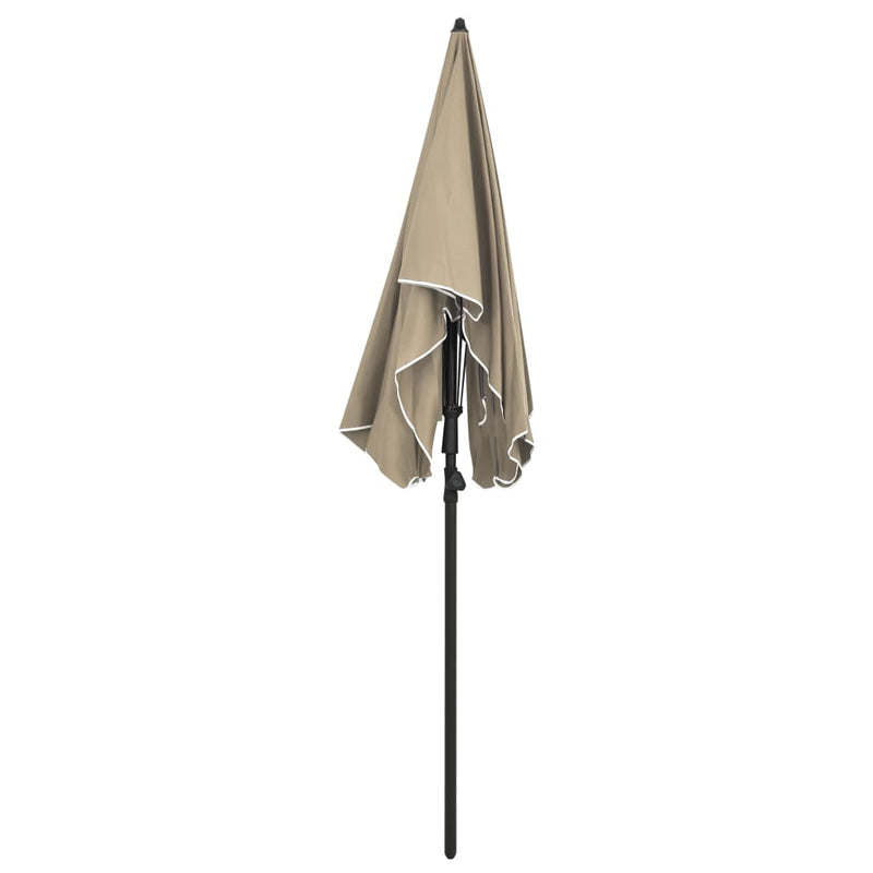 Load image into Gallery viewer, Vidaxl parasol met paal 200x130 cm taupe
