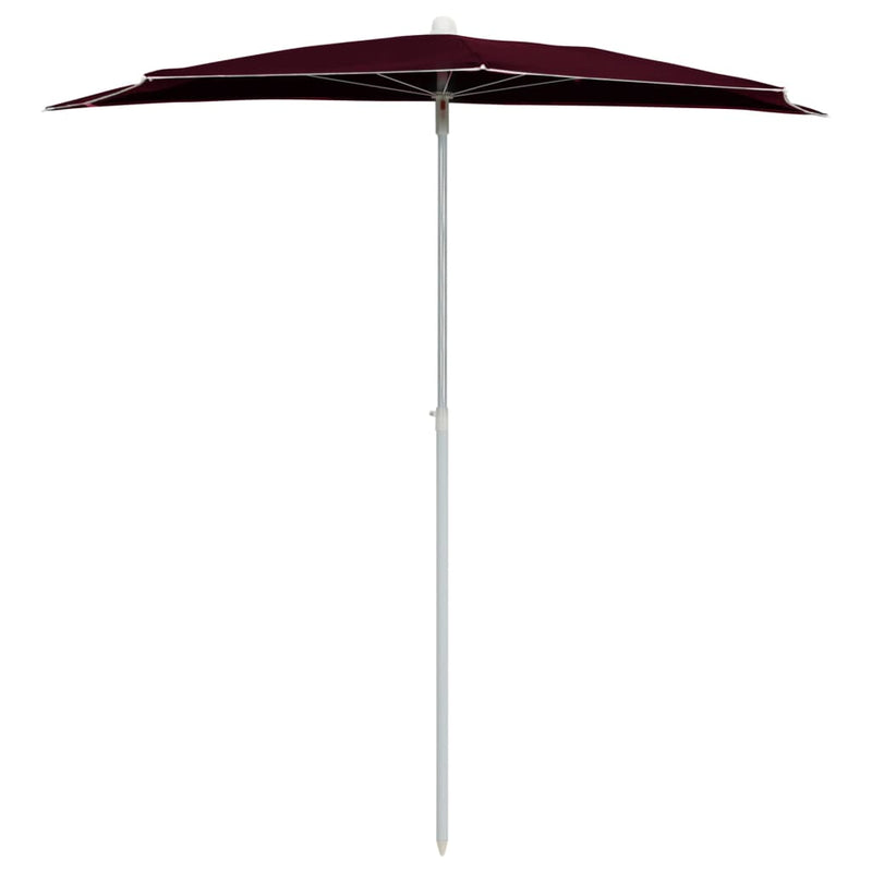 Load image into Gallery viewer, VidaXL Parasol half met paal 180x90 cm bordeauxrood
