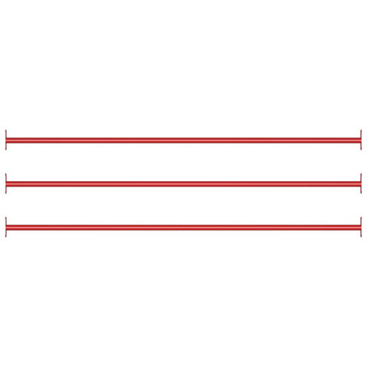 Vidaxl rekstokken 3 st 125 cm staal rood