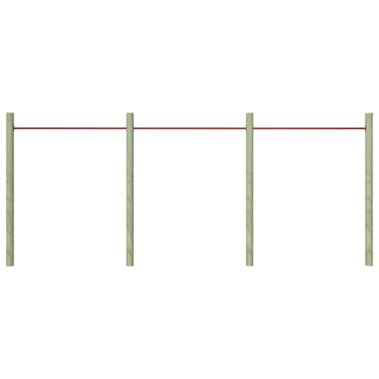 Vidaxl rekstokken 3 st 125 cm staal rood