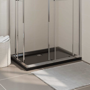 Vidaxl douchebak rechthoekig 70x100 cm abs zwart
