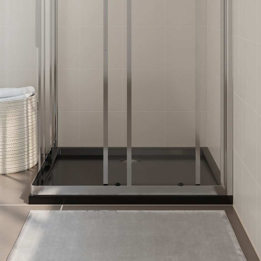 Vidaxl douchebak rechthoekig 80x90 cm abs zwart