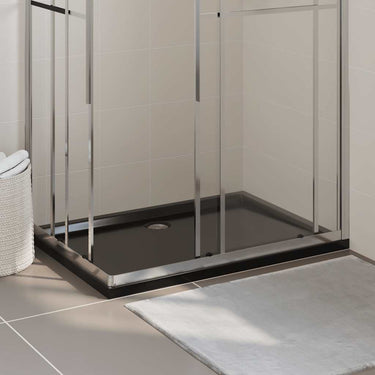 Vidaxl douchebak rechthoekig 80x120 cm abs zwart