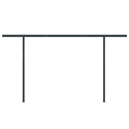 Vidaxl luifelpaalset 450x245 cm ijzer antracietkleurig