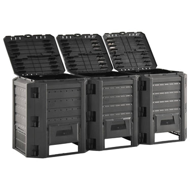 Vidaxl compostbak 1200 l zwart