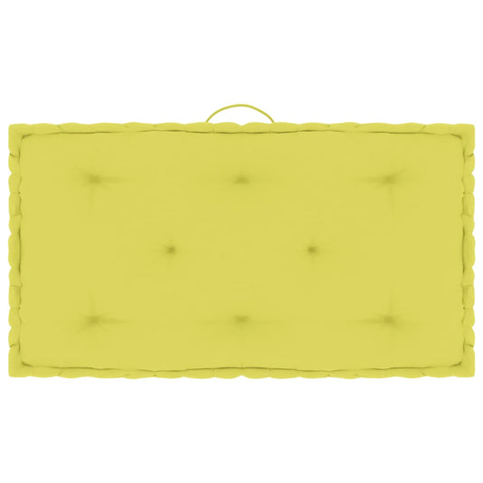 VidaXL Palletvloerkussen 73x40x7 cm katoen appeltjesgroen