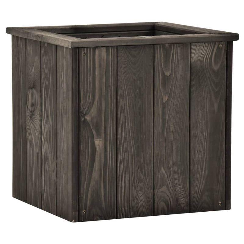 Load image into Gallery viewer, VidaXL Plantenbak verhoogd 38x41x40 cm massief grenenhout donkergrijs
