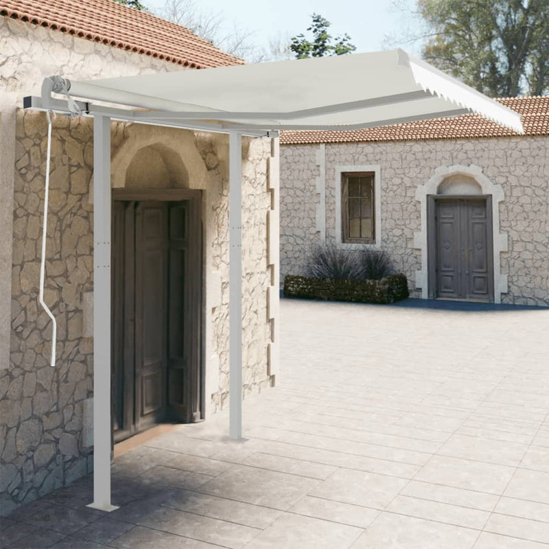 Load image into Gallery viewer, Vidaxl luifelpaalset 300x245 cm ijzer wit
