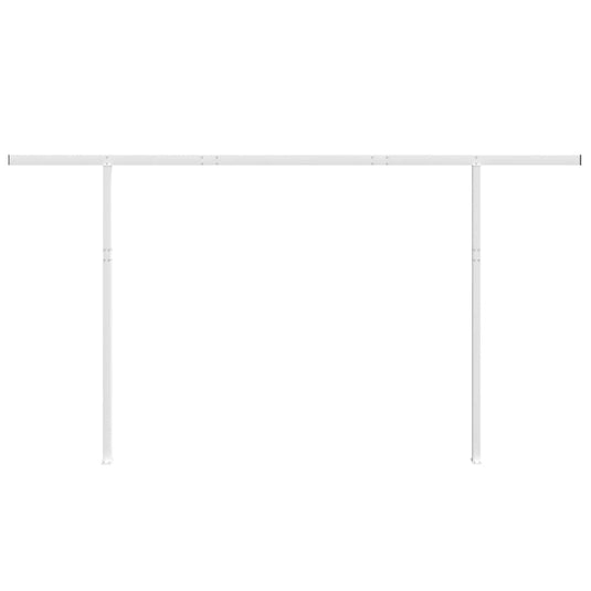 Vidaxl luifelpaalset 450x245 cm ijzer wit