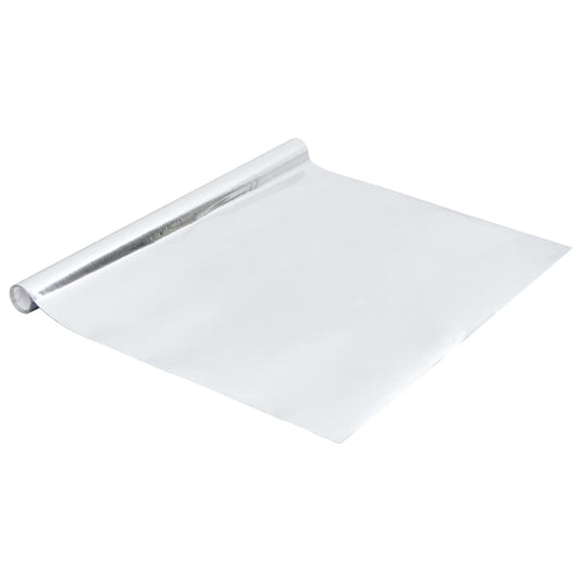 Vidaxl meubelfolie zelfklevend 500x90 cm pvc hoogglans zilverkleurig