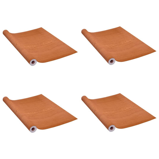 VidaXL Deurfolies zelfklevend 4 st 210x90 cm PVC lichteikenkleurig