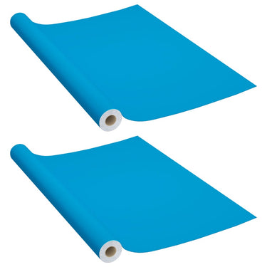 Vidaxl meubelfolies zelfklevend 2 st 500x90 cm pvc azuurblauw