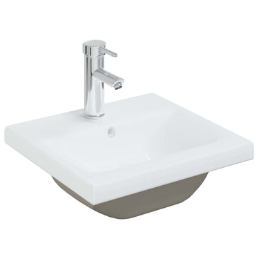 Vidaxl inbouwwastafel met kraan 42x39x18 cm keramiek wit