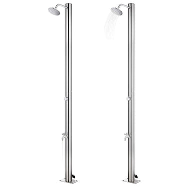 Vidaxl buitendouche 215 cm roestvrij staal