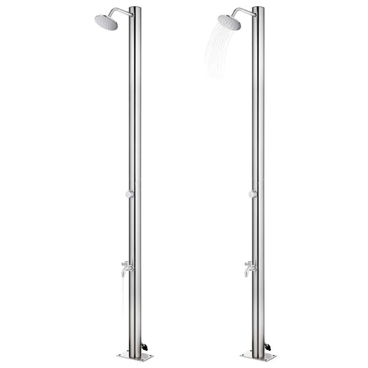 Vidaxl buitendouche 215 cm roestvrij staal