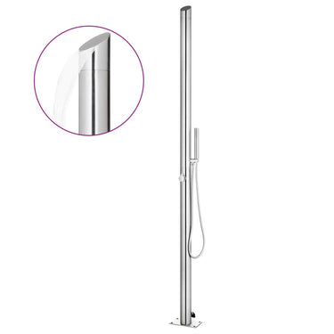 Vidaxl buitendouche 220 cm roestvrij staal
