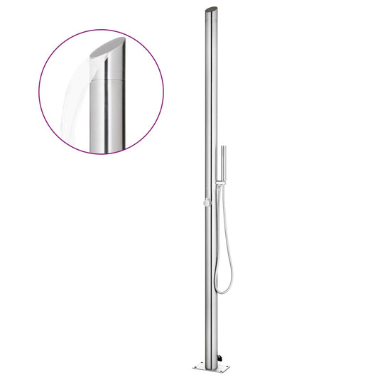 Vidaxl buitendouche 220 cm roestvrij staal