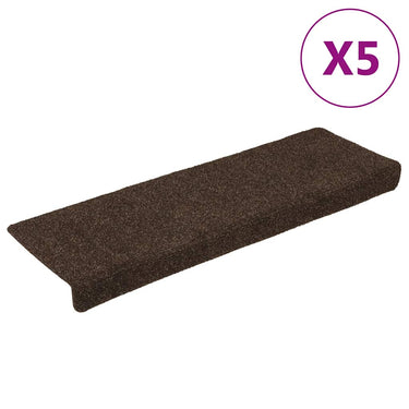Vidaxl trapmatten zelfklevend 15 stuks 65x21x4 cm bruin rechthoekige rand