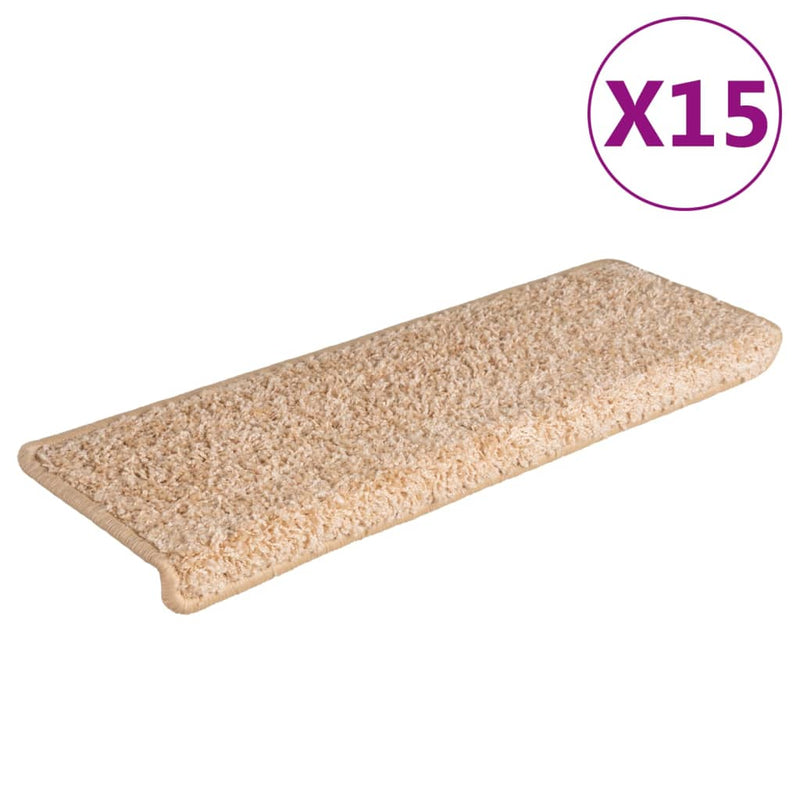 Load image into Gallery viewer, Vidaxl trapmatten 15 st 65x21x4 cm goud rechthoekige rand

