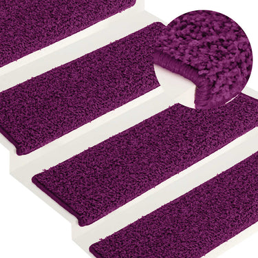 Vidaxl trapmatten 15 st 65x21x4 cm roze rechthoekige rand