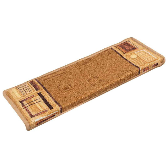 Vidaxl trapmatten zelfklevend 15 st 65x21x4 cm beige