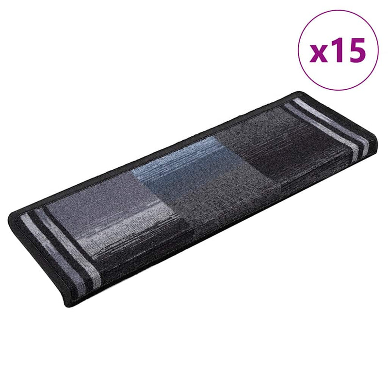 Load image into Gallery viewer, Vidaxl trapmatten zelfklevend 15 st 65x21x4 cm zwart en grijs
