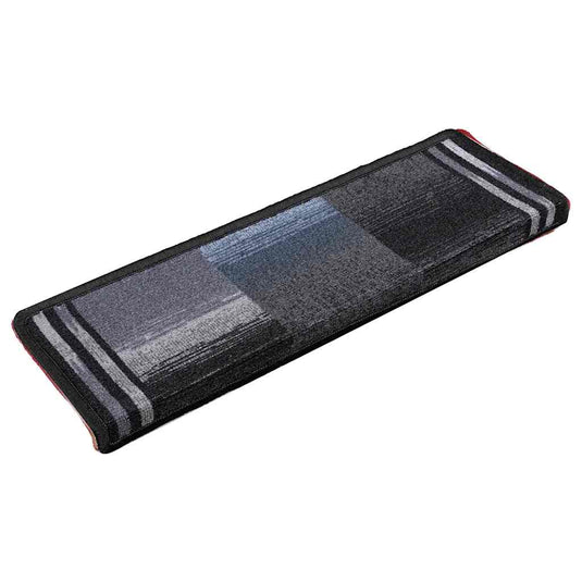 Vidaxl trapmatten zelfklevend 15 st 65x21x4 cm zwart en grijs