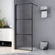 Vidaxl inloopdouchewand transparant 100x195 cm esg-glas zwart