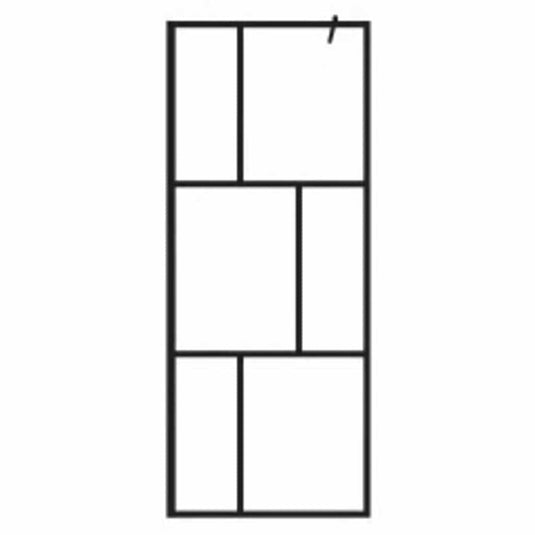 Vidaxl inloopdouchewand 80x195 cm gehard glas zwart