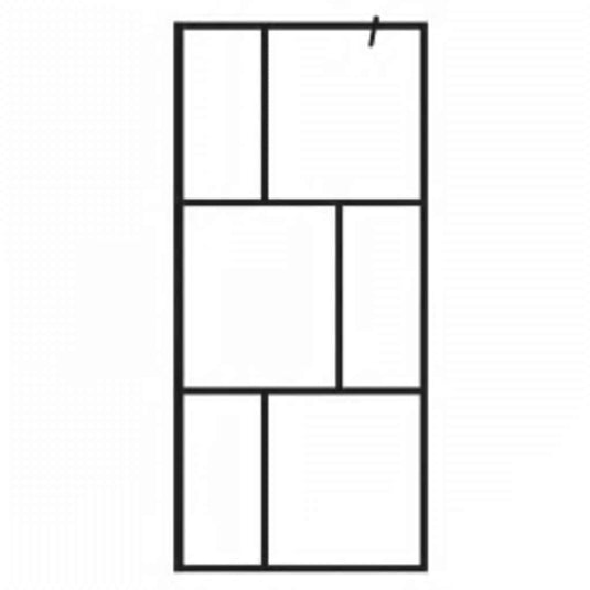 Vidaxl inloopdouchewand 90x195 cm gehard glas zwart