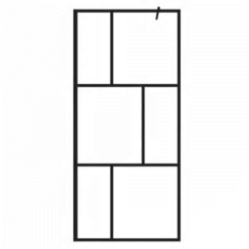 Load image into Gallery viewer, Vidaxl inloopdouchewand 90x195 cm gehard glas zwart
