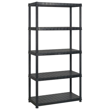 Vidaxl opbergrek 5-laags 274,5x45,7x185 cm kunststof zwart