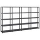 Vidaxl opbergrek 5-laags 284x38x170 cm kunststof zwart