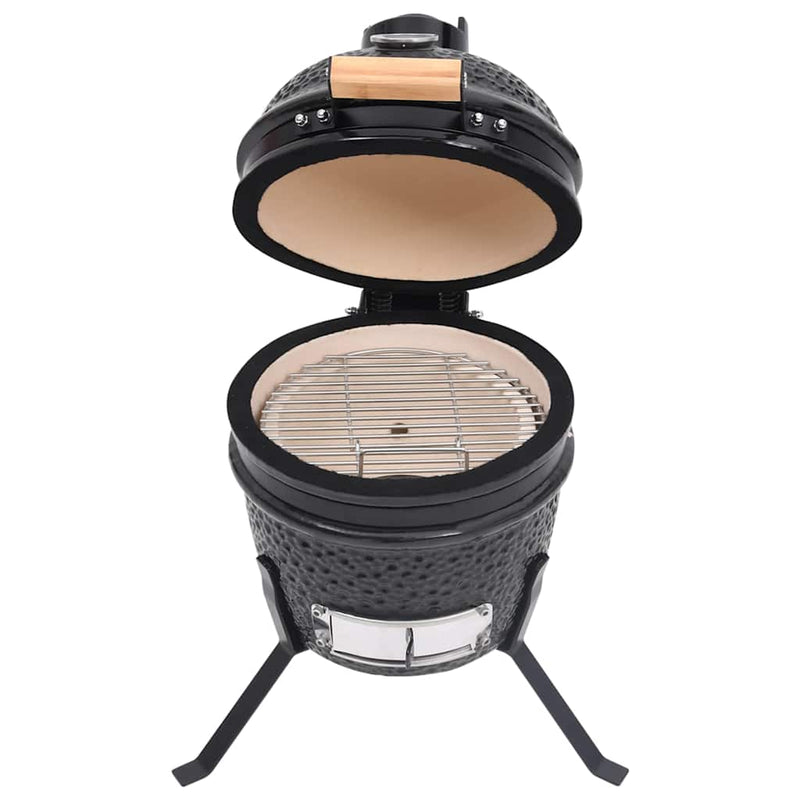 Load image into Gallery viewer, Vidaxl kamado barbecue 2-in-1 56 cm keramiek zwart
