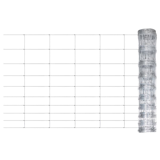 Vidaxl hek 50x1,2 m gegalvaniseerd staal zilverkleurig