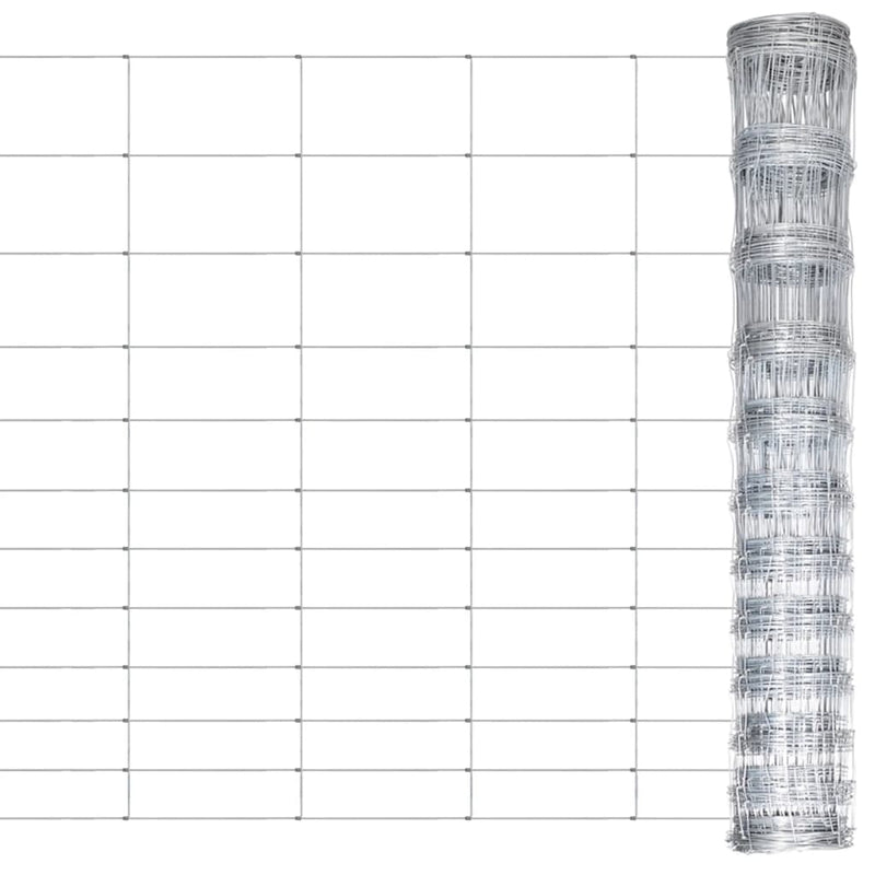 Load image into Gallery viewer, Vidaxl hek 50 m 150 cm gegalvaniseerd staal zilverkleurig
