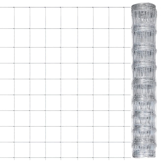Vidaxl tuinhek 50x1 m gegalvaniseerd staal zilverkleurig