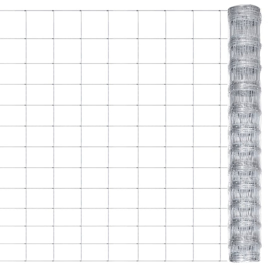 Vidaxl tuinhek 50x1,25 m gegalvaniseerd staal zilverkleurig