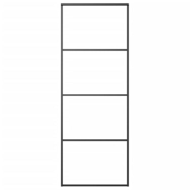 Vidaxl schuifdeur 76x205 cm aluminium en esg-glas zwart