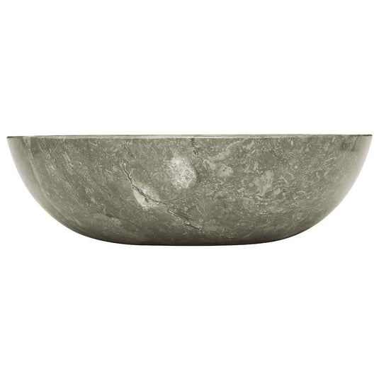 Vidaxl gootsteen ø40x12 cm marmer grijs