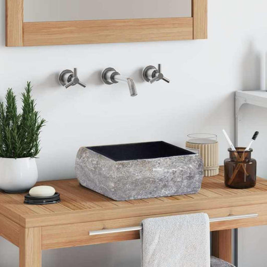 Vidaxl gootsteen 30x30x13 cm marmer zwart