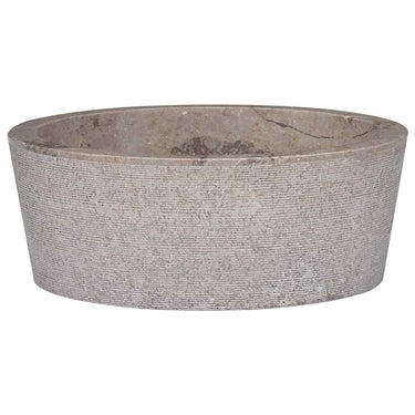 Vidaxl gootsteen ø40x15 cm marmer grijs