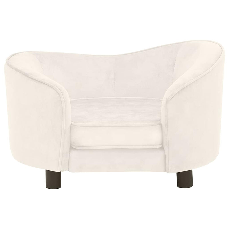 Load image into Gallery viewer, Vidaxl hondenbank 69x49x40 cm pluche crèmekleurig
