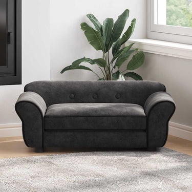 Vidaxl hondenbank 72x45x30 cm pluche zwart