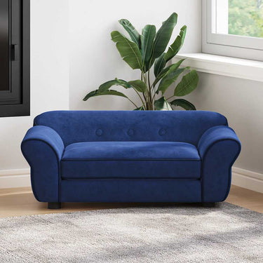 Vidaxl hondenbank 72x45x30 cm pluche blauw